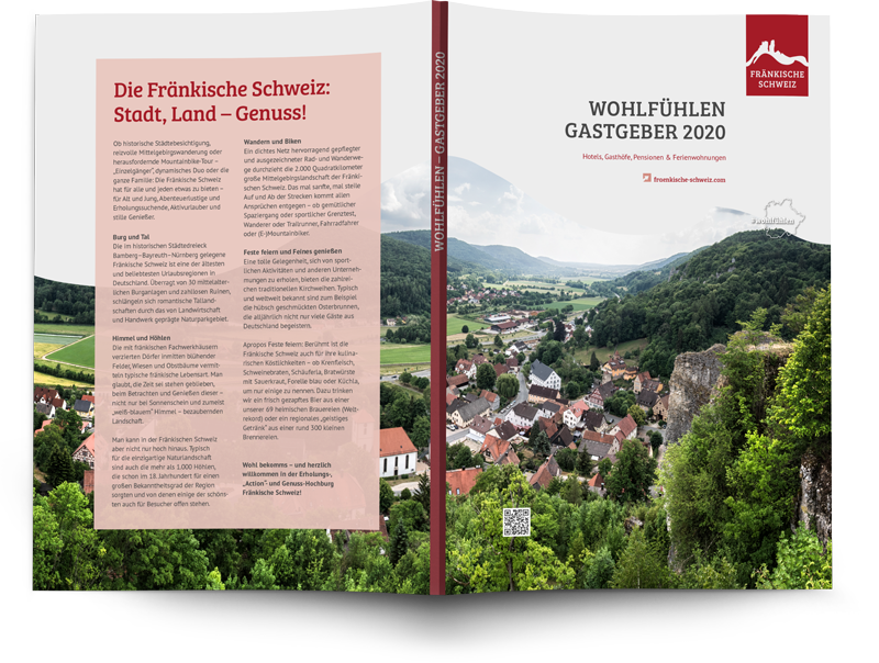 Katalogcover des Wohlfühlen Gastgeber der fränkischen Schweiz